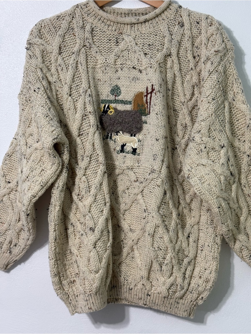 Blarney Woolen Mills Vintage Cable Knit Sweater Pure Wool